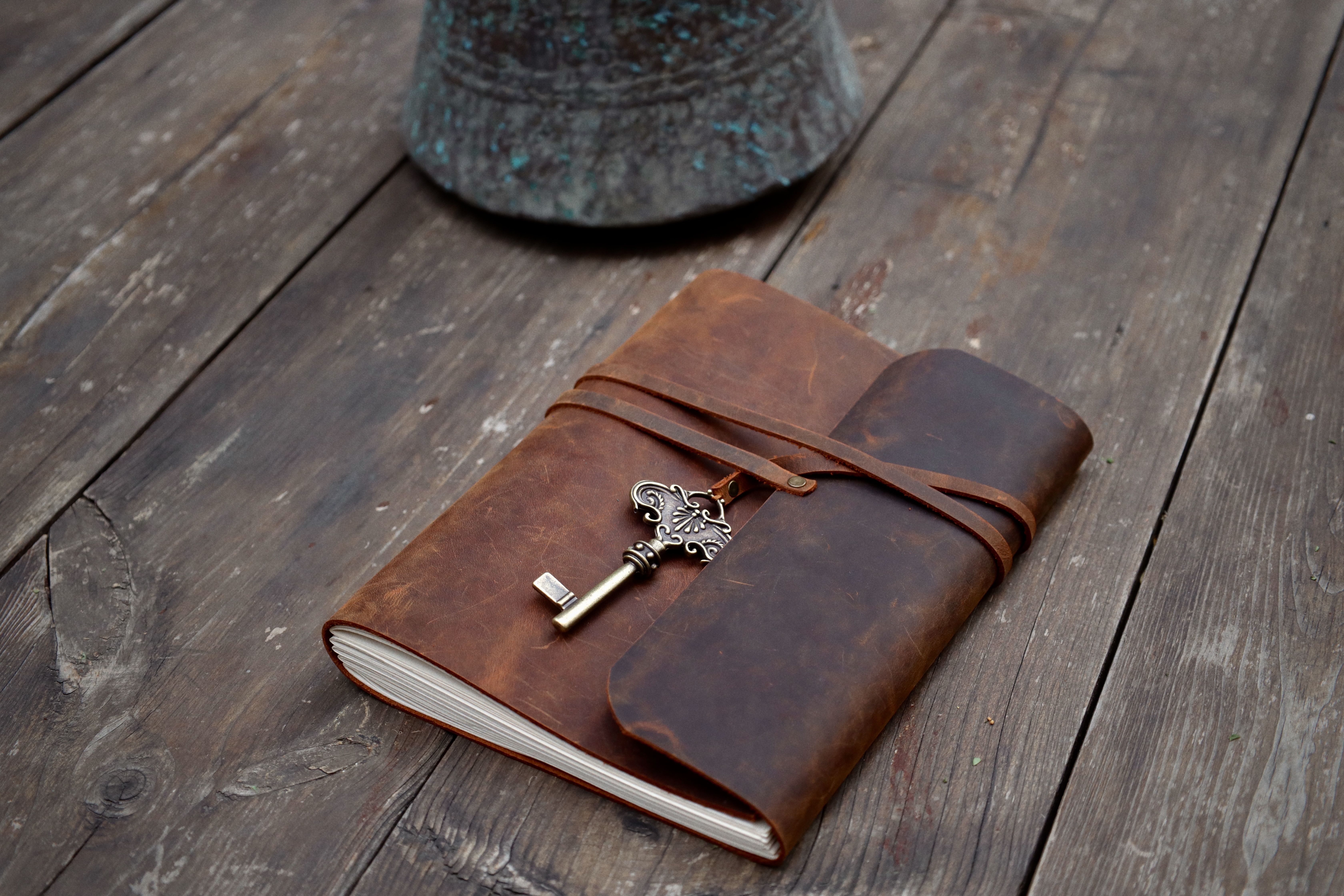 Leather Notebook with key